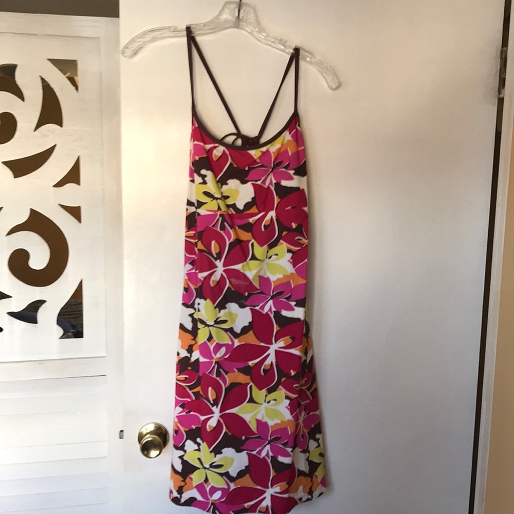 Floral Athleta dress with adjustable straps